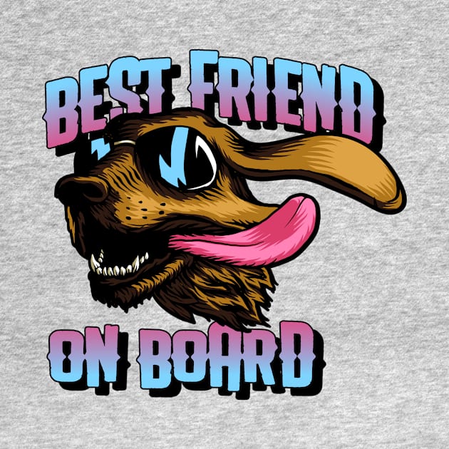 Best Friend on Board dog Design by Preston James Designs